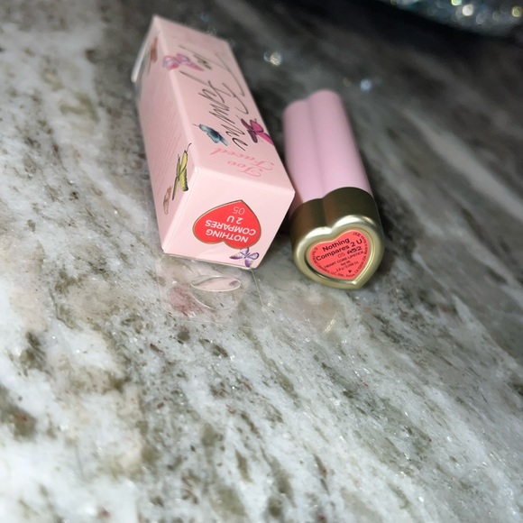 NIB - TOO FACED - Too Femme Heart Core Lipstick - NOTHING COMPARES 2 U - Picture 7 of 16